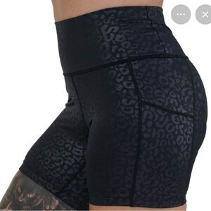 Constantly Varied Gear Black Animal Print Bike Shorts